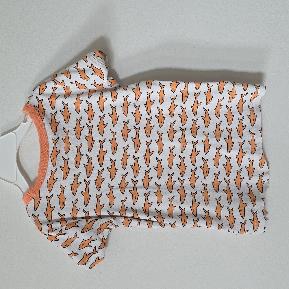 GAP Organic Cotton Shark PJ Shorts & Shirt Set, 5Y - Picture 5 of 7